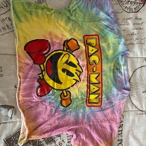Tie dye Pac Man crop top